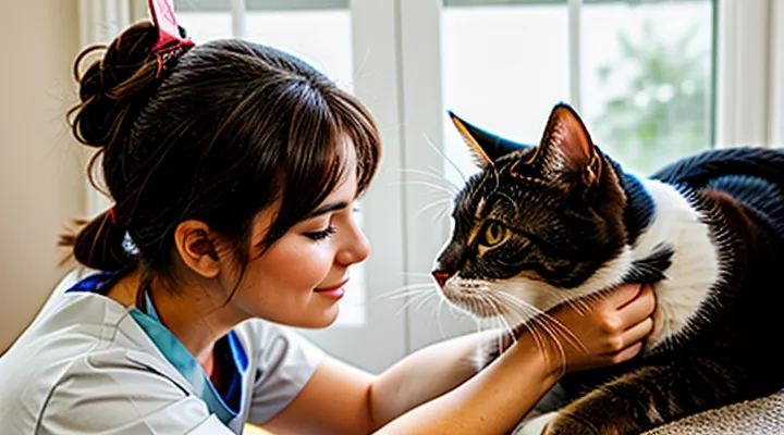 Instruction: how to check a cat's health at home before a vet visit.