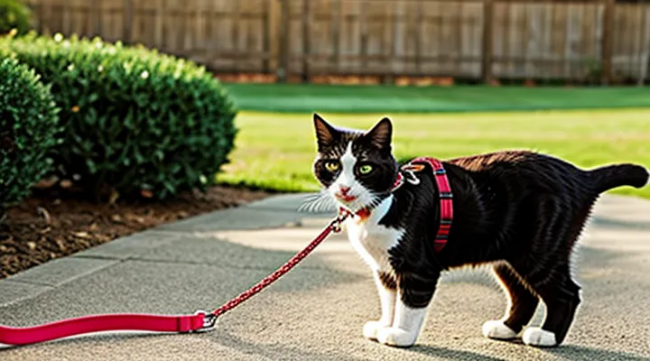 Instruction: how to get a cat used to a harness and leash.