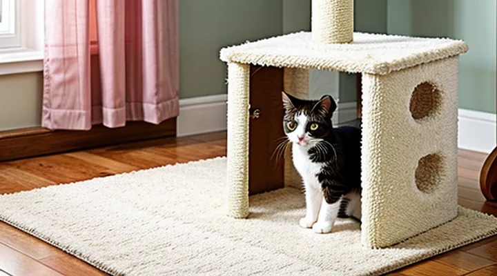 Instruction: how to get a cat used to a new scratching post.