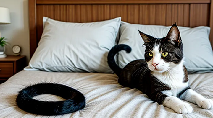 Instruction: how to know that a cat considers your bed its territory.