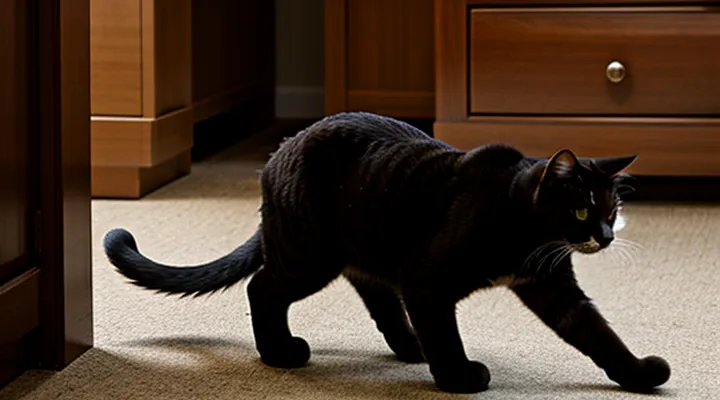 Instruction: how to know that your cat sees you as a clumsy big cat.