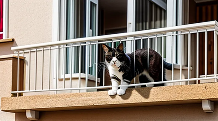 Instruction: how to make a balcony safe for a cat.