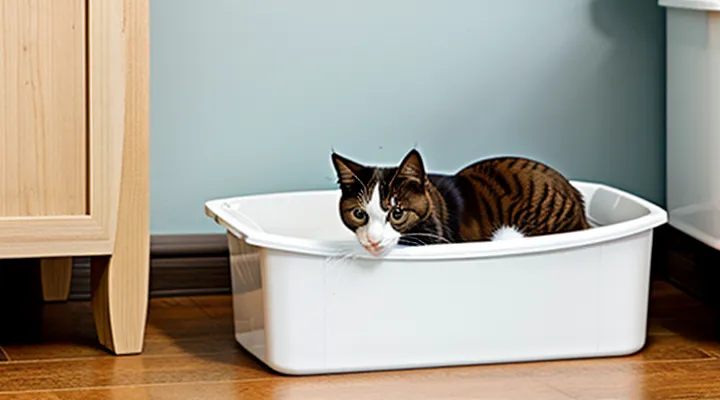 Instruction: how to organize a cat's litter box to avoid odor in the house.