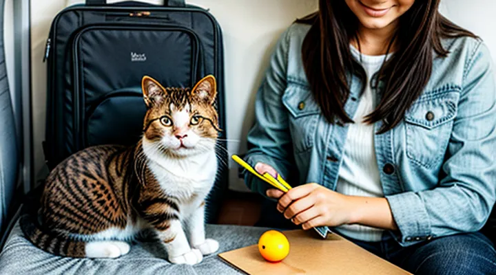 Instruction: how to prepare a cat for a trip so that it doesn't turn into a disaster.