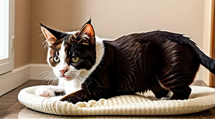 Instruction: how to prepare a cat for giving birth to kittens.