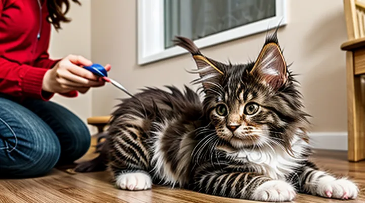 Instruction: how to properly feed a Maine Coon kitten.