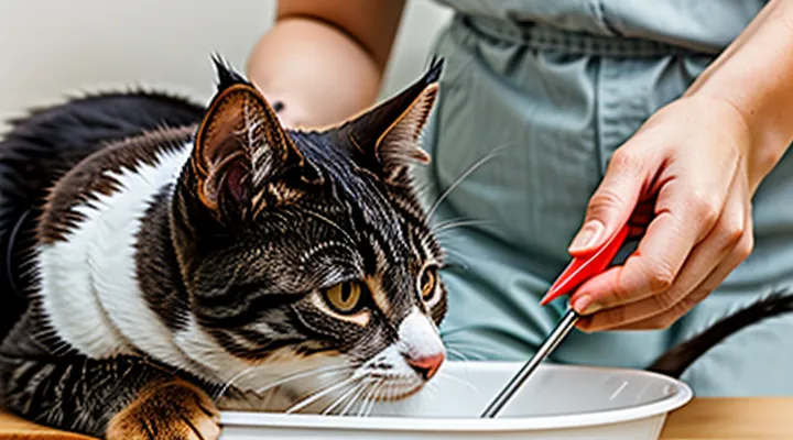 Instruction: how to properly feed a sterilized cat.