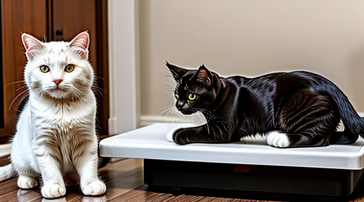 Instruction: how to properly weigh a cat at home.