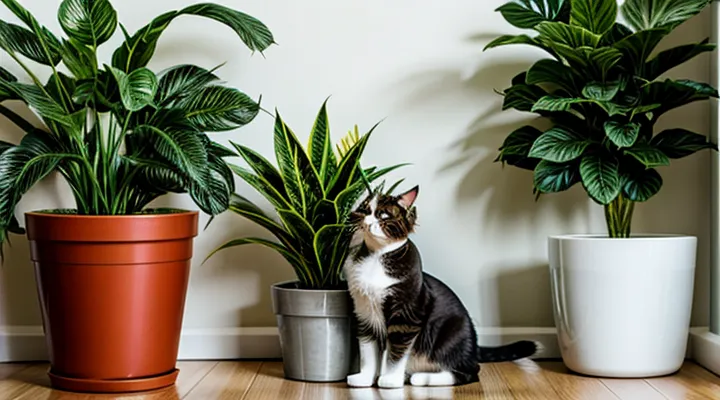 Instruction: how to protect houseplants from a cat's encroachment.