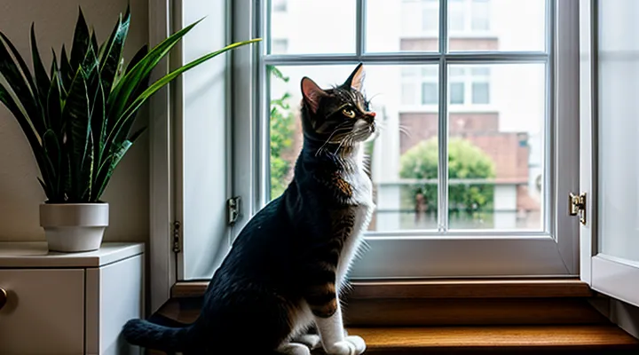 Instruction: how to set up a spot for a cat by the window.