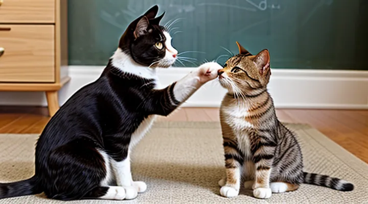 Instruction: how to teach a cat to give a paw.