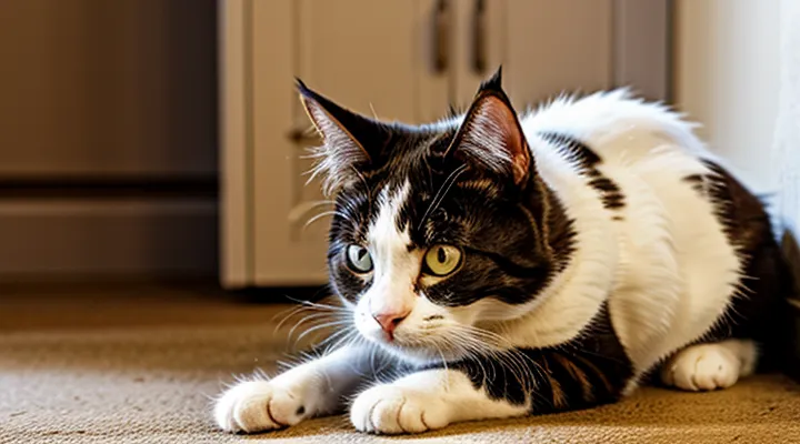 Instruction: how to tell if a cat has fleas, even if you don't see them.