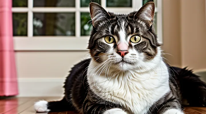 Instruction: how to tell if your cat has gained excess weight.