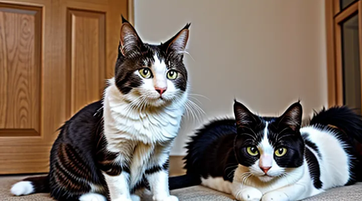Instruction: how to tell that your cat is trying to imitate you.