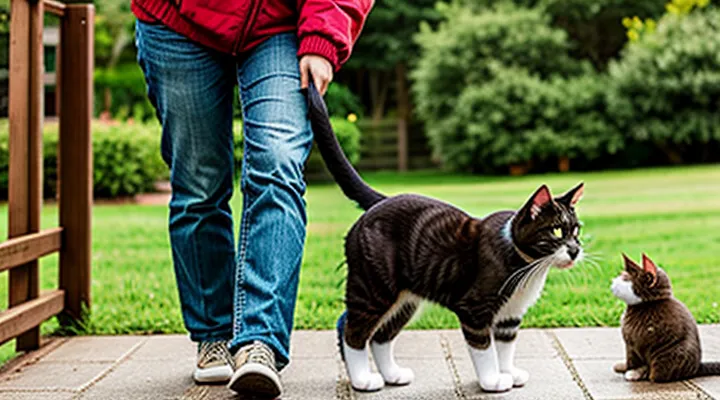 Instruction: how to tell that your cat is trying to protect you.