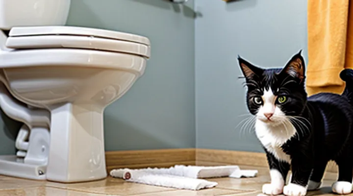 Instruction: how to train a cat not to play with toilet paper.