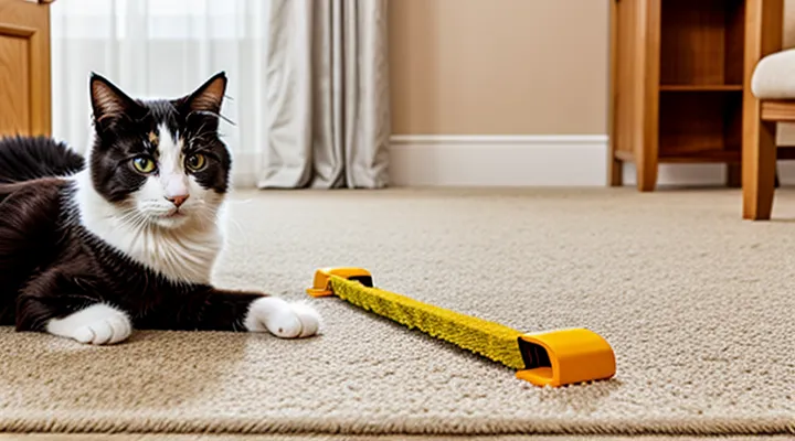 Instruction: how to train a cat not to shred the carpet.