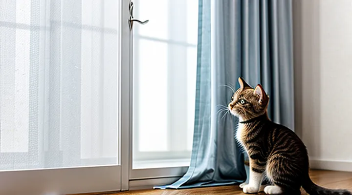 Instruction: how to train a kitten not to climb the curtains.