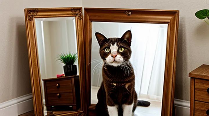 Instruction: what a cat sees when it looks in the mirror.