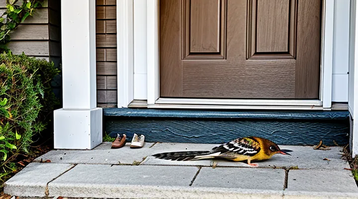 Instruction: what a «gift» in the form of a dead bird on the doorstep means.
