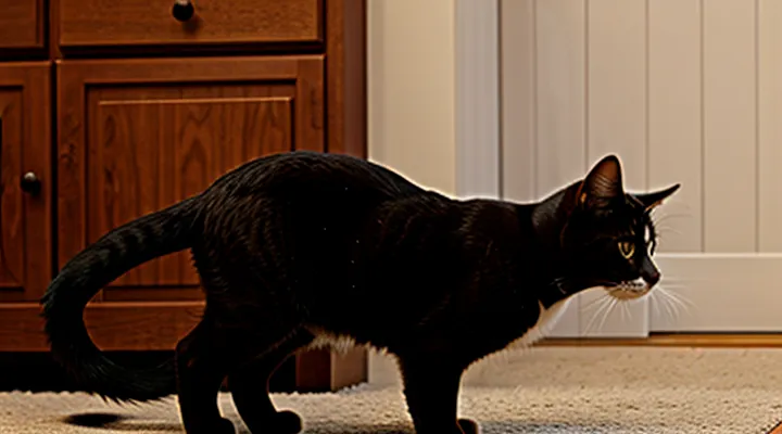 Instruction: what it means if a cat raises its tail like a pipe when it sees you.