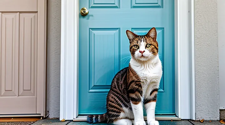 Instruction: what to do if a cat constantly meows at the door.