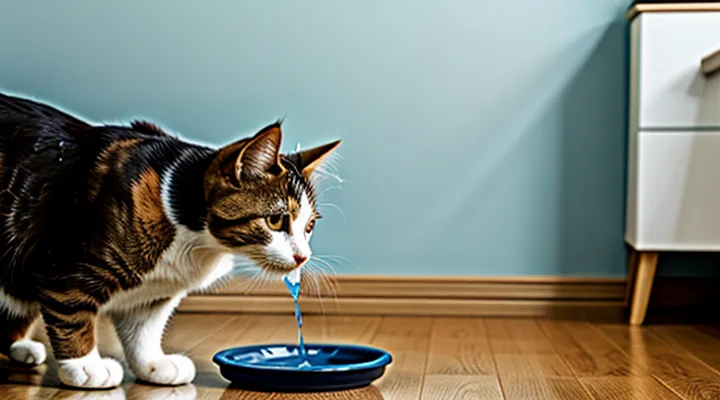 Instruction: what to do if a cat does not drink water from its bowl.