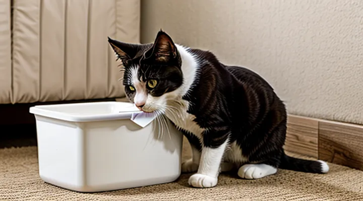 Instruction: what to do if a cat eats litter box filler.