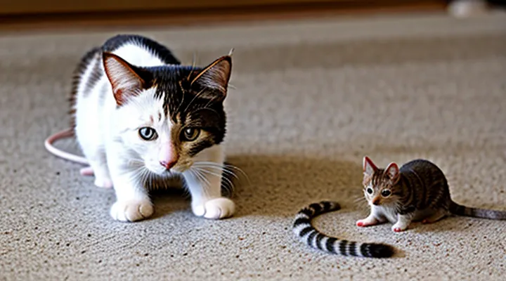 Instruction: what to do if a cat has eaten a mouse.