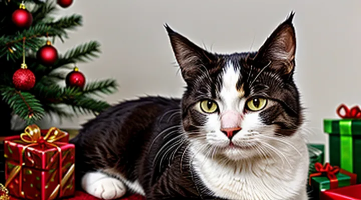 Instruction: what to do if a cat has eaten Christmas «tinsel».