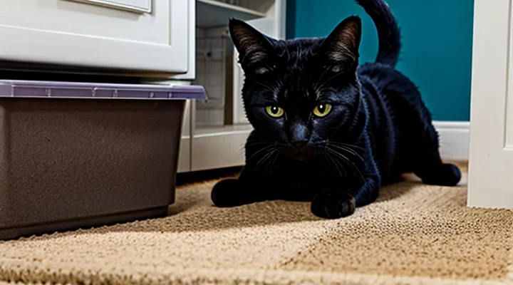 Instruction: what to do if a cat has started to be afraid of its litter box.
