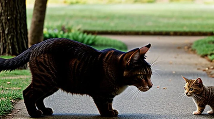 Instruction: what to do if a cat hisses for no reason.