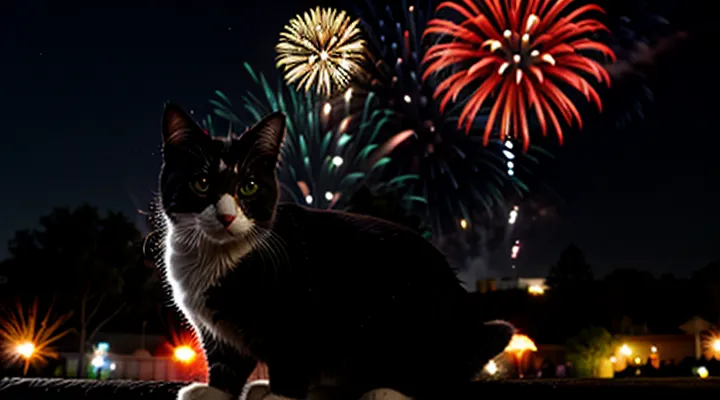 Instruction: what to do if a cat is afraid of fireworks and pyrotechnics.