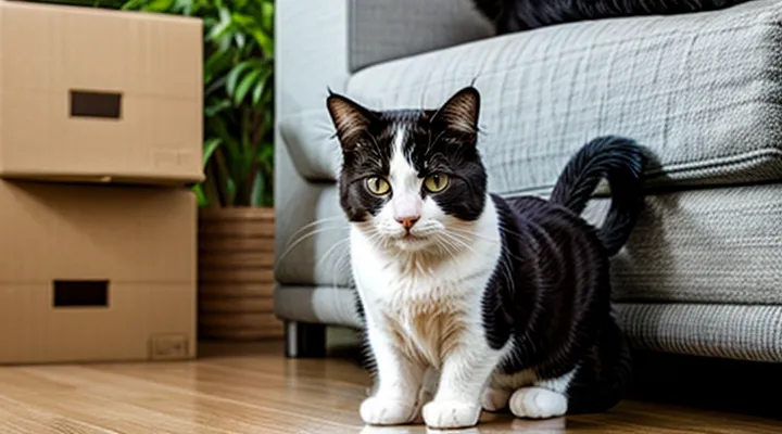 Instruction: what to do if a cat is afraid of moving.