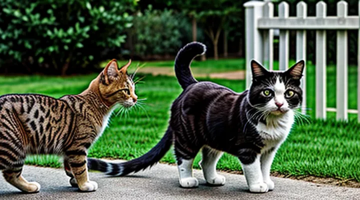 Instruction: what to do if a cat is afraid of other animals outside.