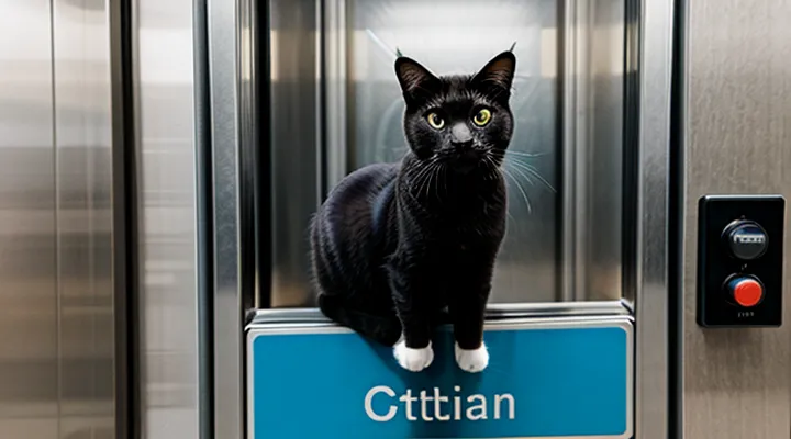 Instruction: what to do if a cat is afraid of riding in an elevator.