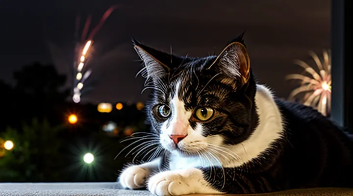 Instruction: what to do if a cat is afraid of thunderstorms and fireworks.