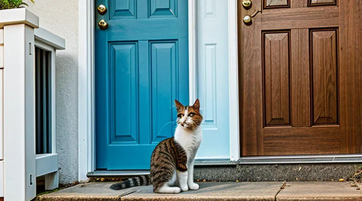 Instruction: what to do if a cat is constantly trying to open the door.