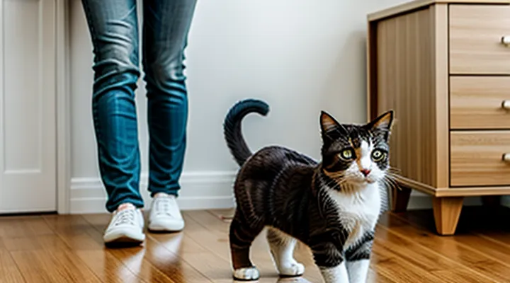 Instruction: what to do if a cat is marking territory in the apartment.