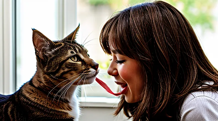 Instruction: what to do if a cat licks your nose.