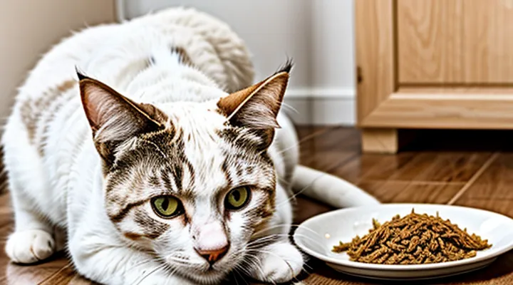 Instruction: what to do if a cat refuses food and water.