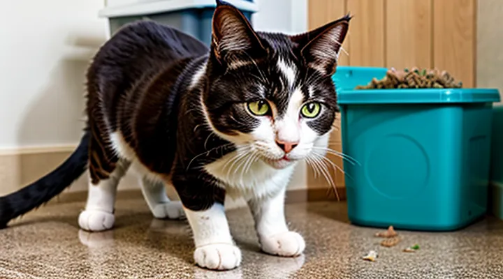 Instruction: what to do if a cat scatters litter around the litter box. Instruction: what to do if a cat scatters litter around the litter box.