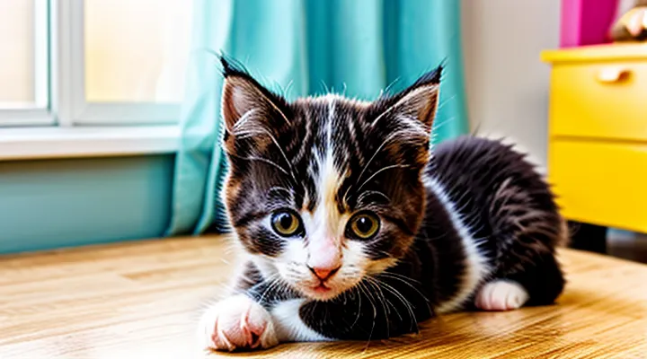 Instruction: what to do if a kitten vomits after eating.