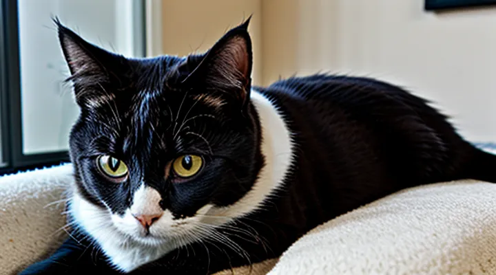 Instruction: what to do if a spot appears on a cat's eye.