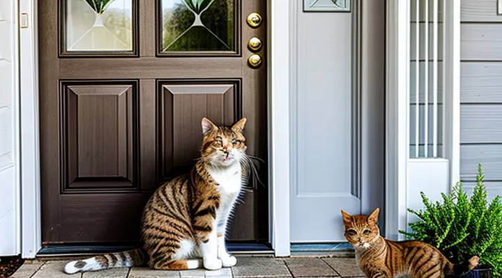 Instruction: why a cat always greets you at the door.