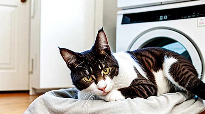 Instruction: why a cat always lies on clean clothes.