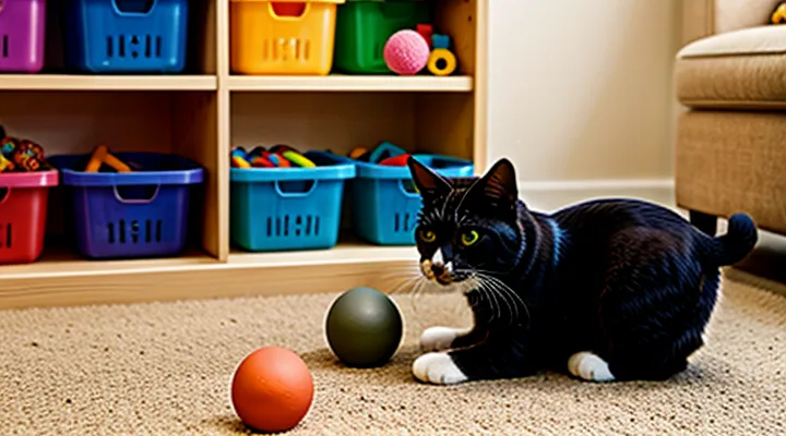 Instruction: why a cat buries its toys.