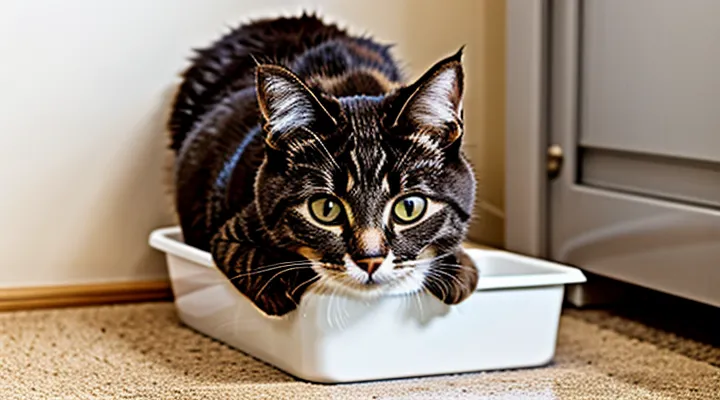 Instruction: why a cat doesn't bury its waste in the litter box.
