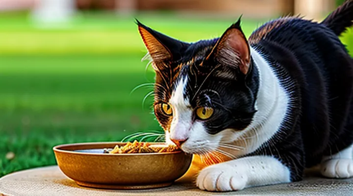 Instruction: why a cat doesn't drink water next to its food.