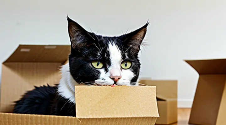 Instruction: why a cat eats paper and cardboard.